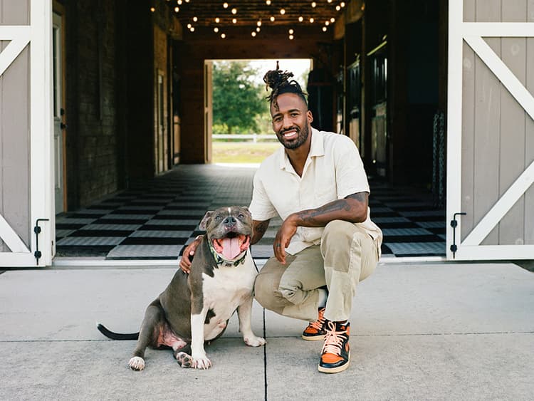 The 49ers’ Logan Ryan and His “Water Boy” Pit Bull Are Champions for Animal Rescue