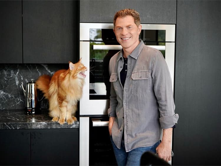 Bobby Flay’s New Boss Is a Furry Orange Cat With a Discerning Palate