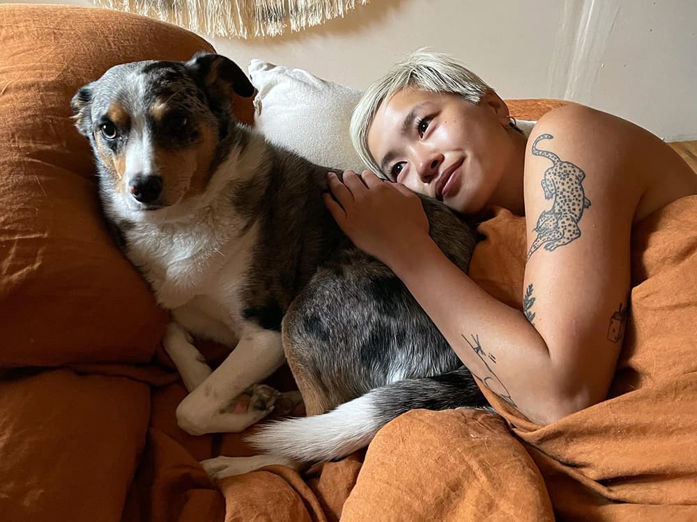 Jess Tran and Her Rescue Dog Are Healing Together