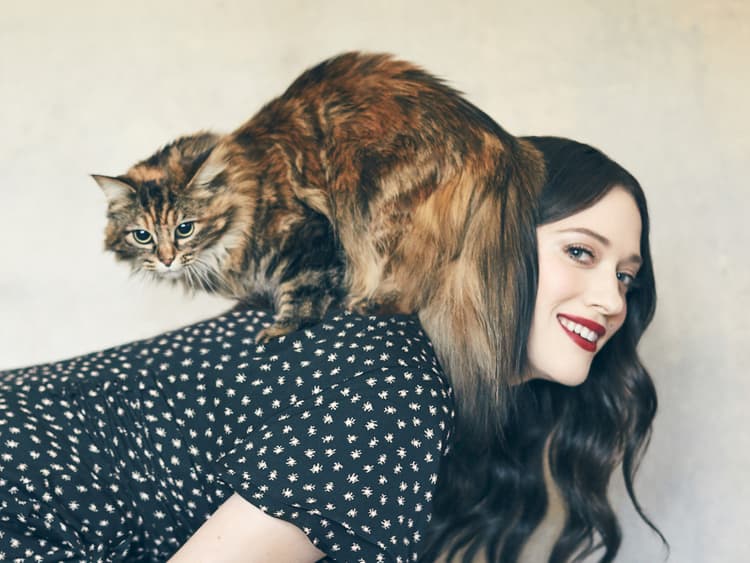 Kat Dennings On Her Pet Doppelgänger, Millie, Cat TV & the Cat Lady on *Dollface*