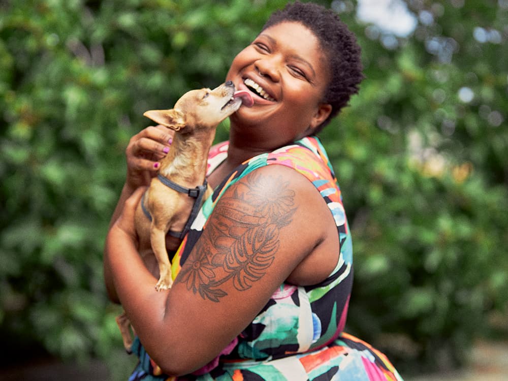 Forget Goat Yoga. Jessamyn Stanley Practices With Her Pets