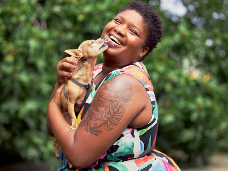 Forget Goat Yoga. Jessamyn Stanley Practices With Her Pets