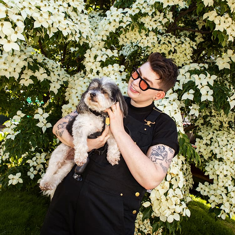 “Unapologetically Maximalist” Designer Zoe Schlacter’s Pets Love to Accessorize